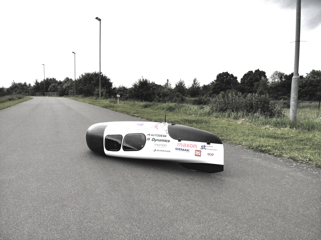 University College London hypermile racing team vehicle. sponsored by Sensor Technology
